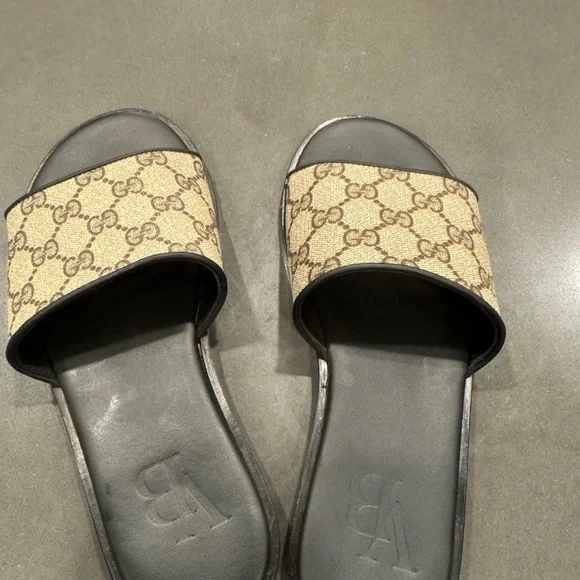 Vintage Boho Repurposed Gucci Slide Sandals - Picture 4 of 5